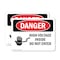 Signmission High Voltage Inside Do Not Enter Danger Sign, Plastic, 10in W x 7in L, 2PK OS-2PACK-DS-P-710-L-1332 - alternate 1